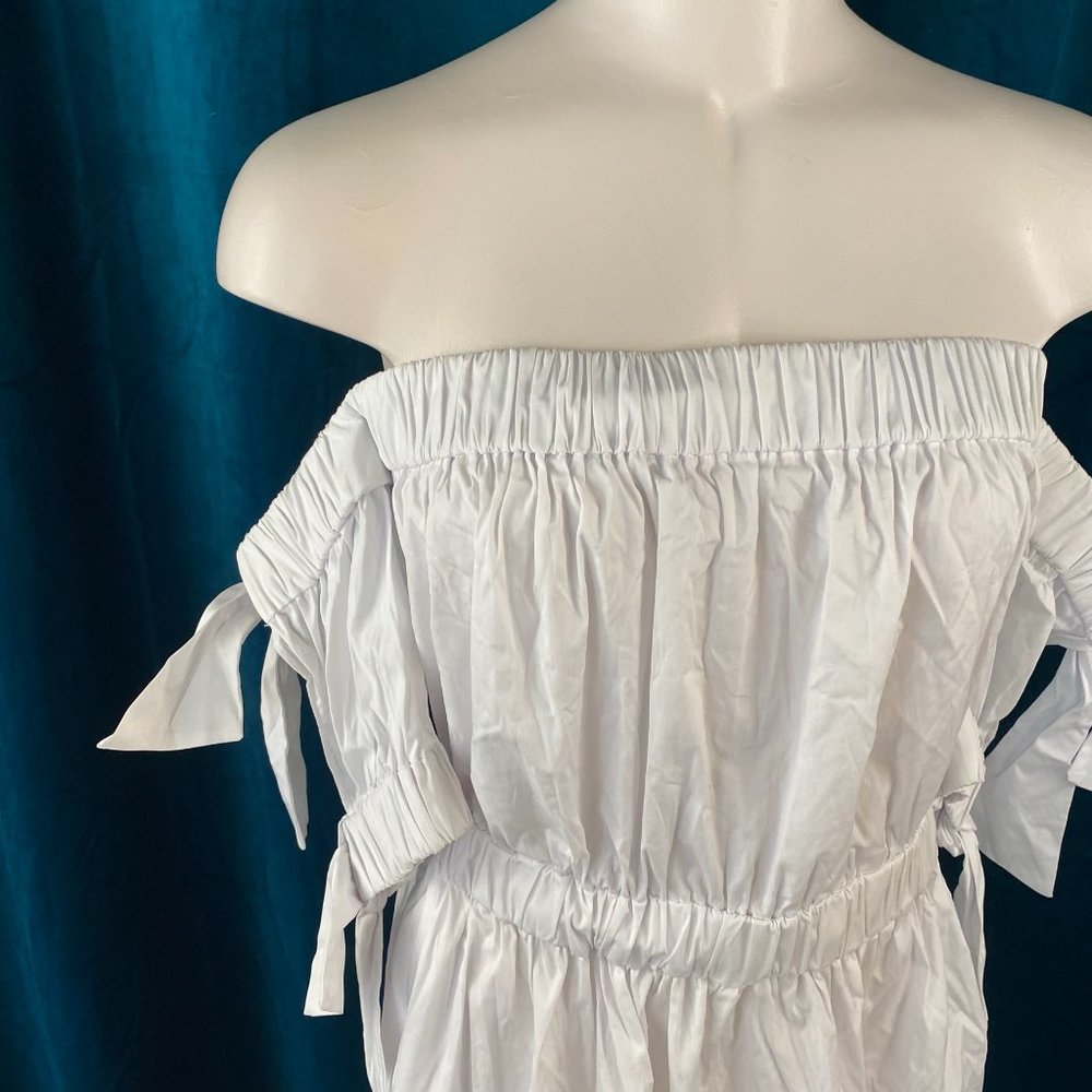 NWT Milly Zoey White Off The Shoulder Dress - Picture 4 of 10